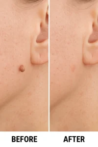 Skin tags removal Stourbridge before and after