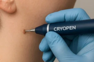 Person receiving skin tag removal Stourbridge