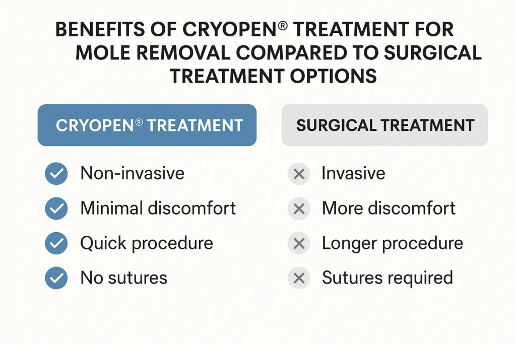 Benefits of facial mole removal Stourbridge - call our team today to book a consultation